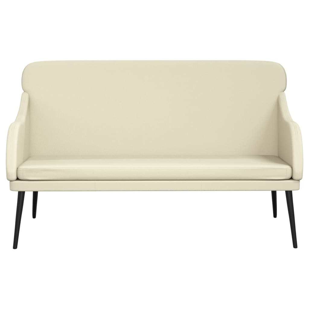 Bankje 110x76x80 cm kunstleer crèmekleurig is nu te koop bij PeponiXL, paradijselijk wonen!