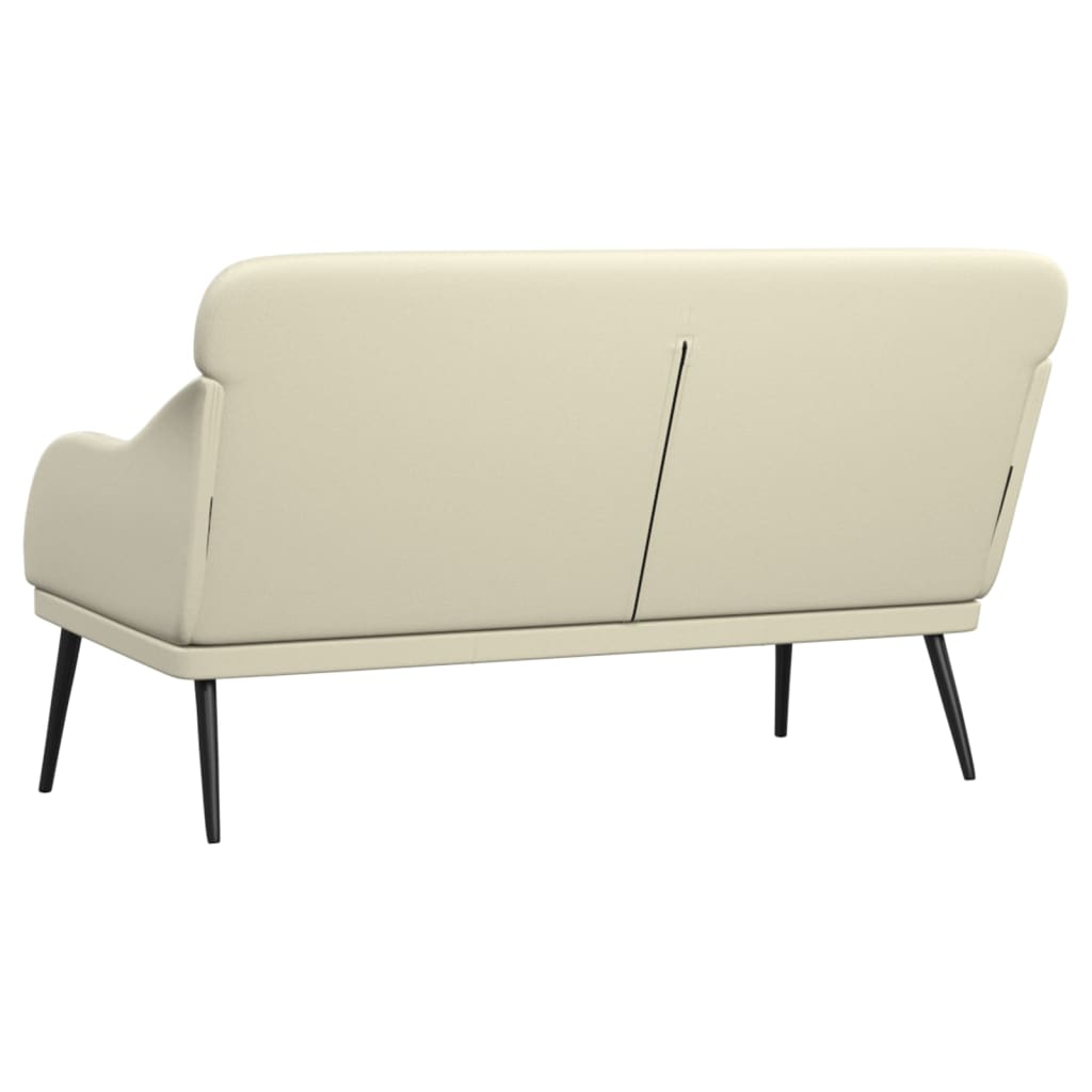 Bankje 110x76x80 cm kunstleer crèmekleurig is nu te koop bij PeponiXL, paradijselijk wonen!