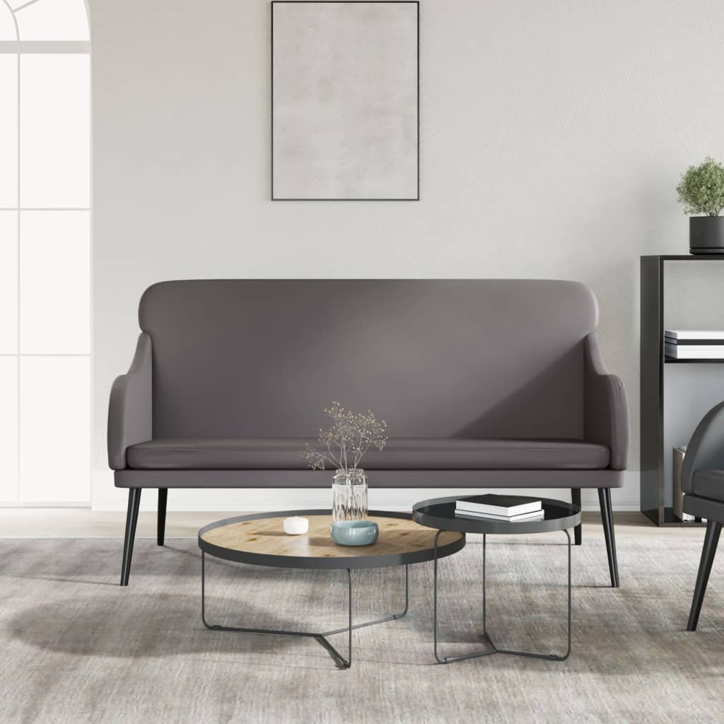 Bankje 110x76x80 cm kunstleer grijs is nu te koop bij PeponiXL, paradijselijk wonen!