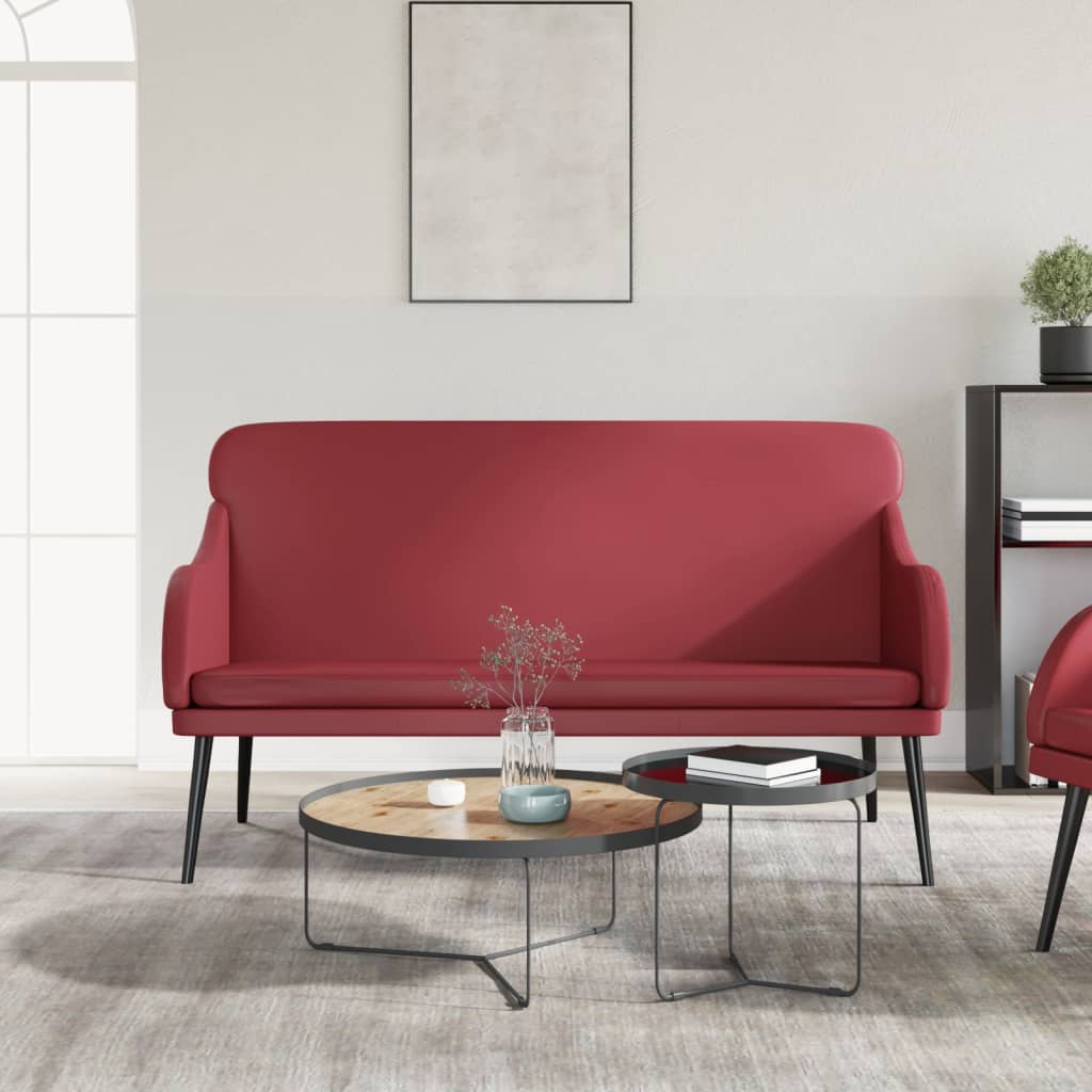 Bankje 110x76x80 cm kunstleer wijnrood is nu te koop bij PeponiXL, paradijselijk wonen!