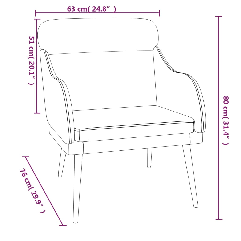 Fauteuil 63x76x80 cm fluweel lichtgrijs is nu te koop bij PeponiXL, paradijselijk wonen!