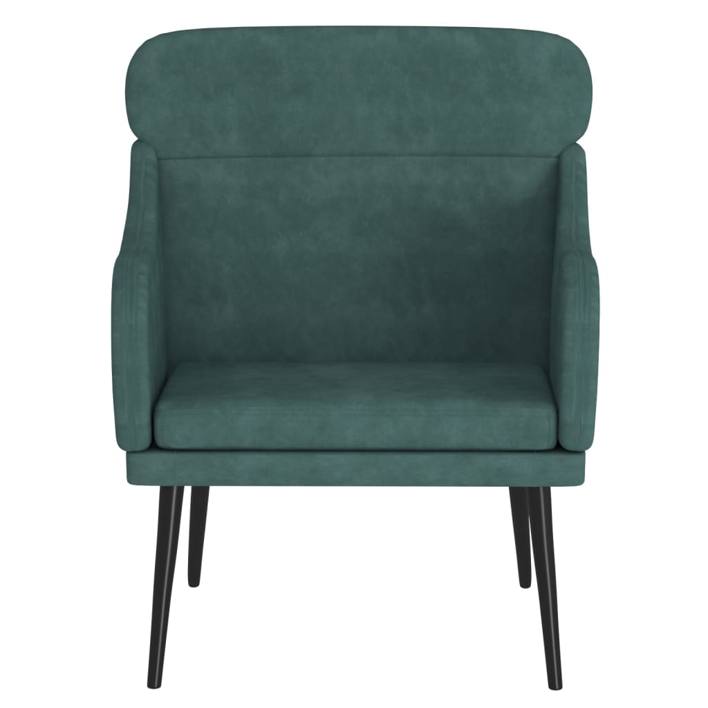 Fauteuil 63x76x80 cm fluweel donkergroen is nu te koop bij PeponiXL, paradijselijk wonen!