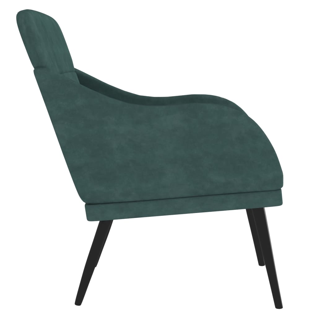 Fauteuil 63x76x80 cm fluweel donkergroen is nu te koop bij PeponiXL, paradijselijk wonen!