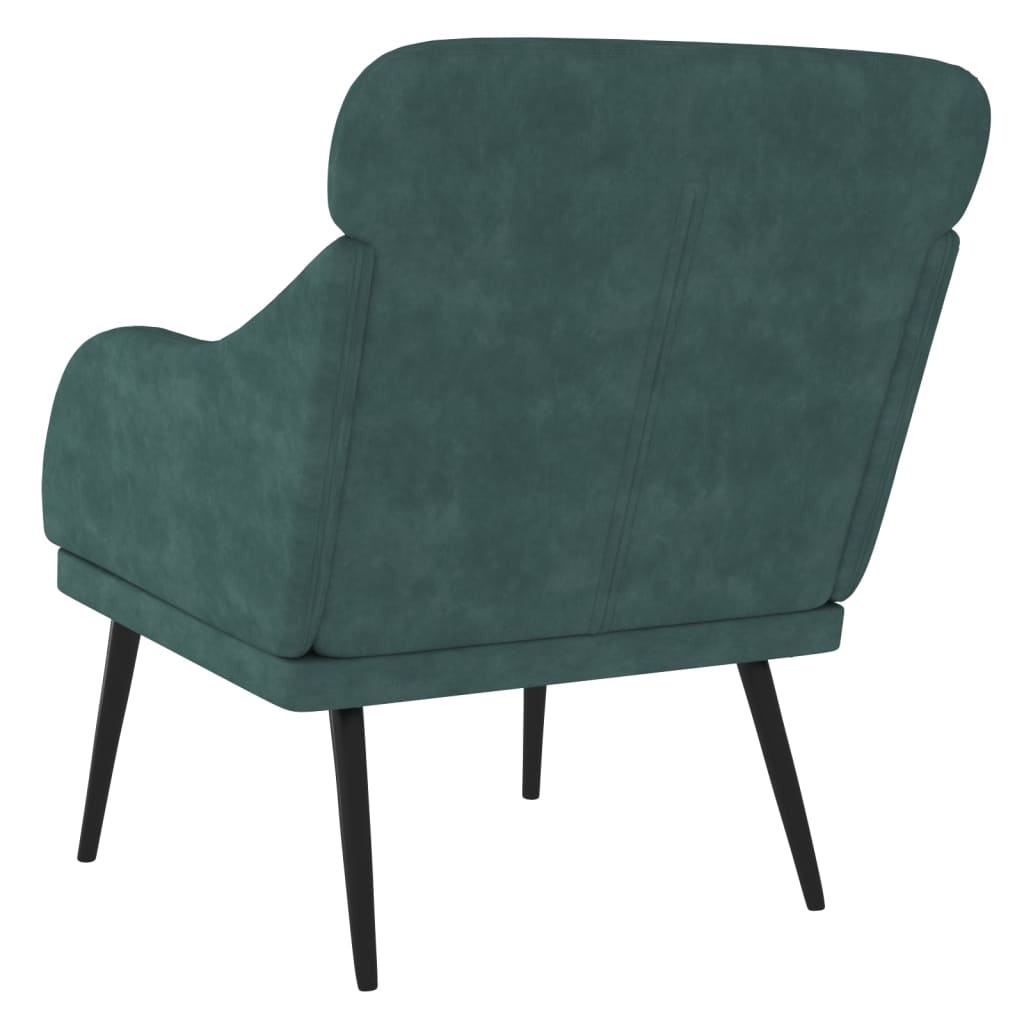 Fauteuil 63x76x80 cm fluweel donkergroen is nu te koop bij PeponiXL, paradijselijk wonen!