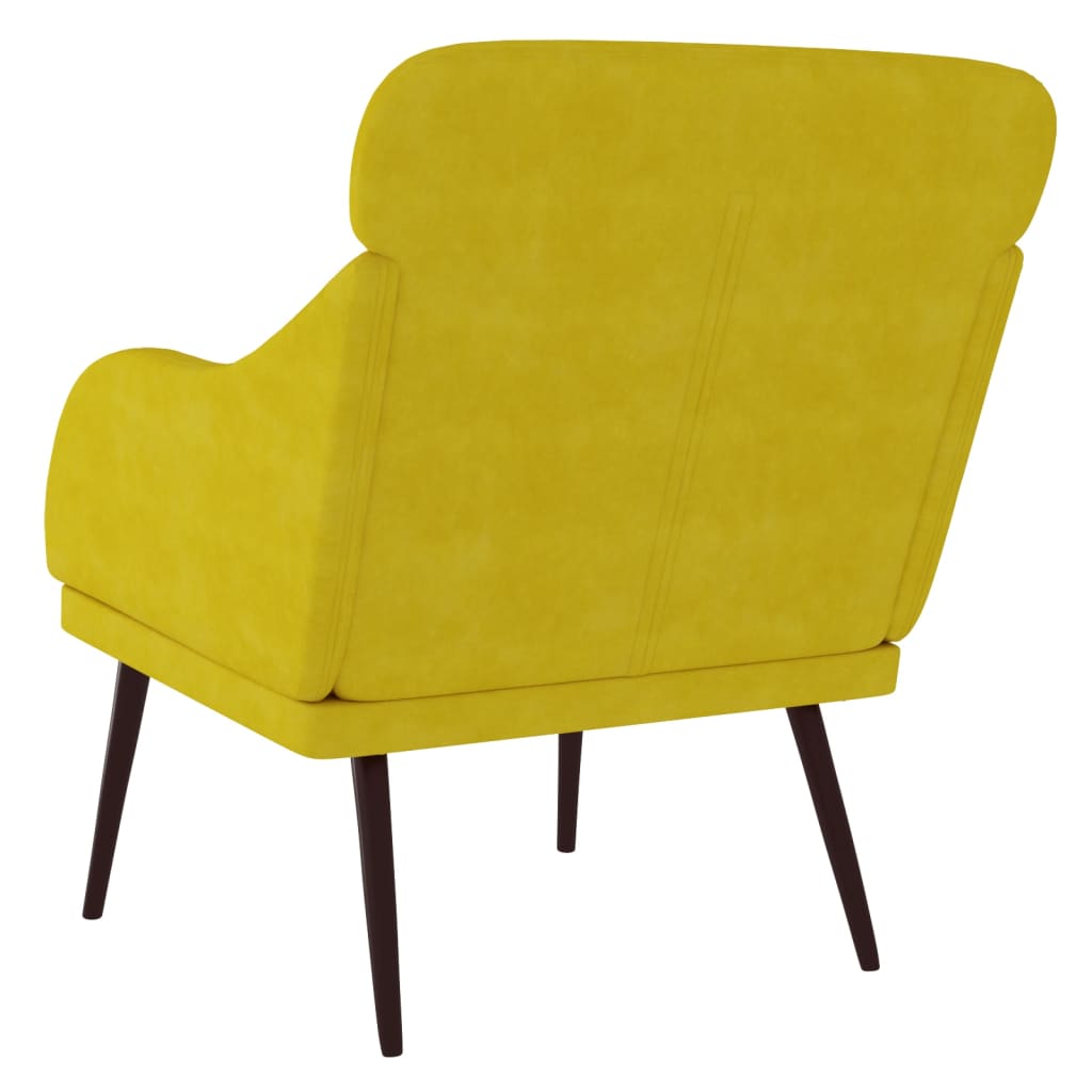 Fauteuil 63x76x80 cm fluweel geel is nu te koop bij PeponiXL, paradijselijk wonen!