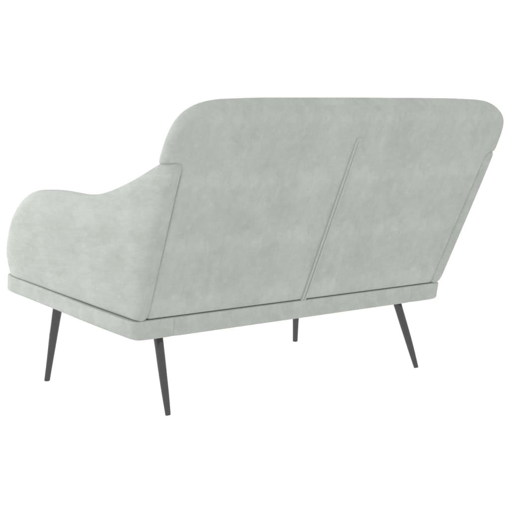 Bankje 110x76x80 cm fluweel lichtgrijs is nu te koop bij PeponiXL, paradijselijk wonen!