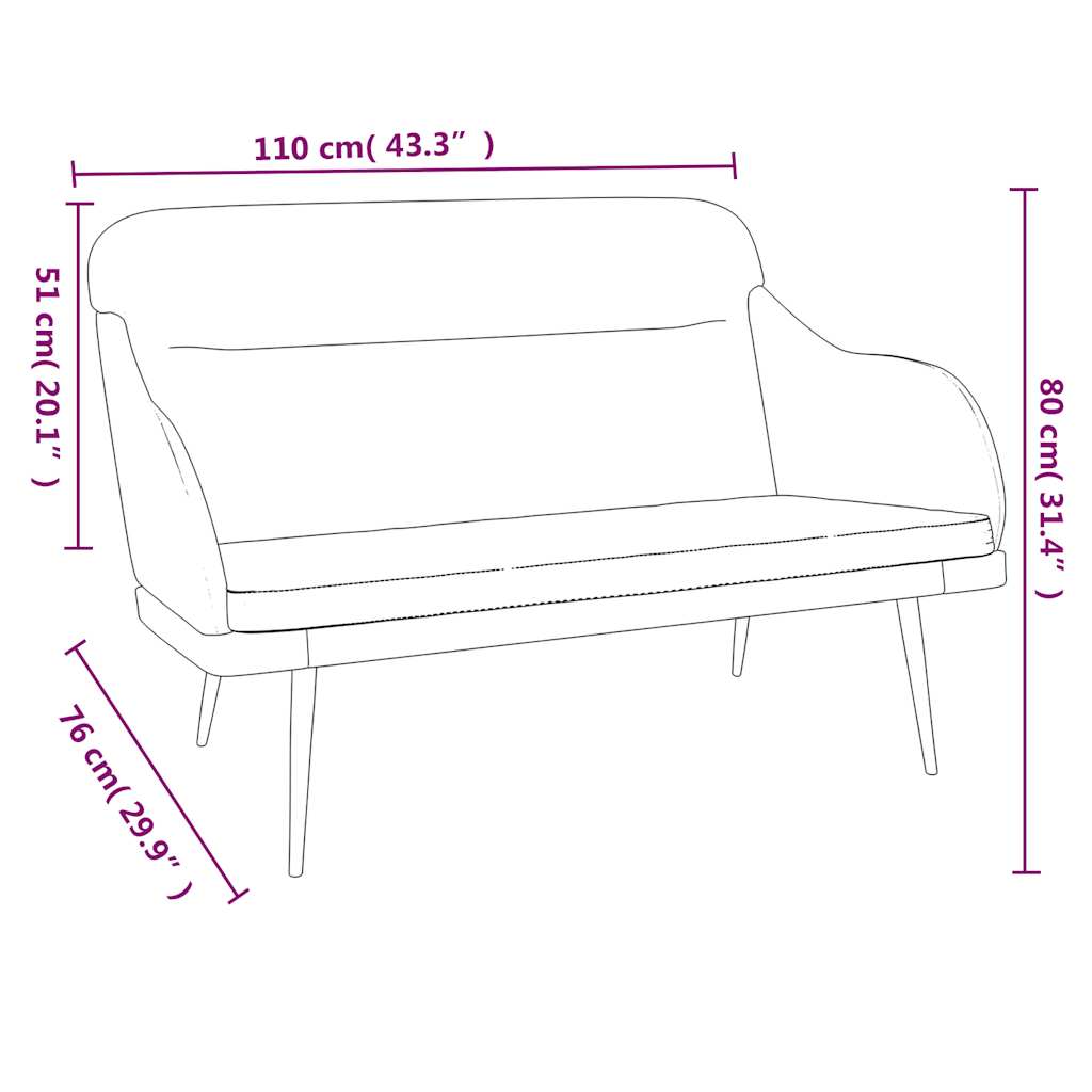 Bankje 110x76x80 cm fluweel donkergroen is nu te koop bij PeponiXL, paradijselijk wonen!