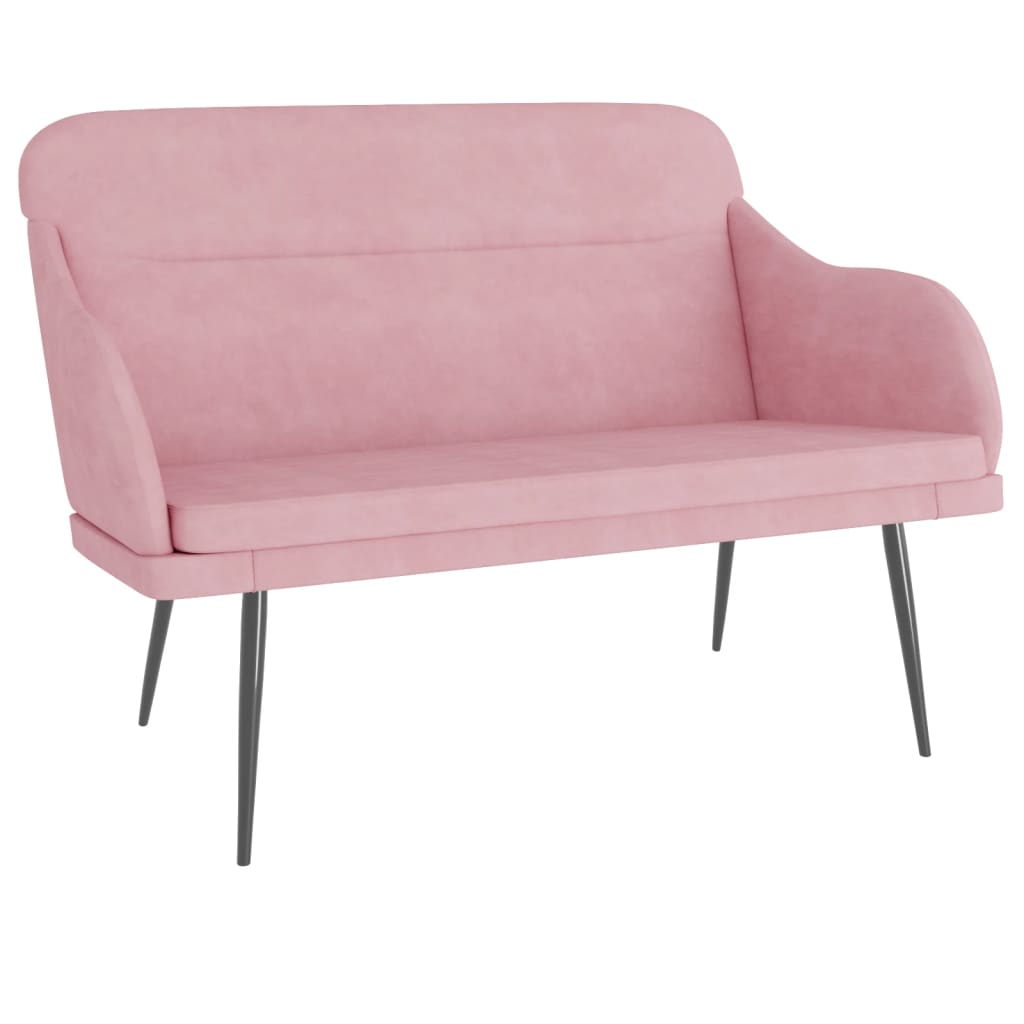Bankje 110x76x80 cm fluweel roze is nu te koop bij PeponiXL, paradijselijk wonen!