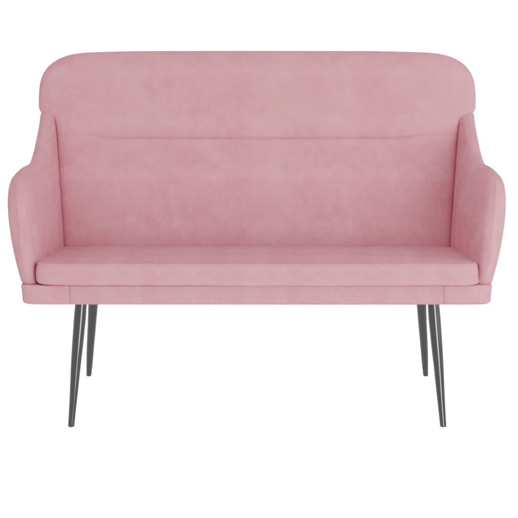 Bankje 110x76x80 cm fluweel roze is nu te koop bij PeponiXL, paradijselijk wonen!