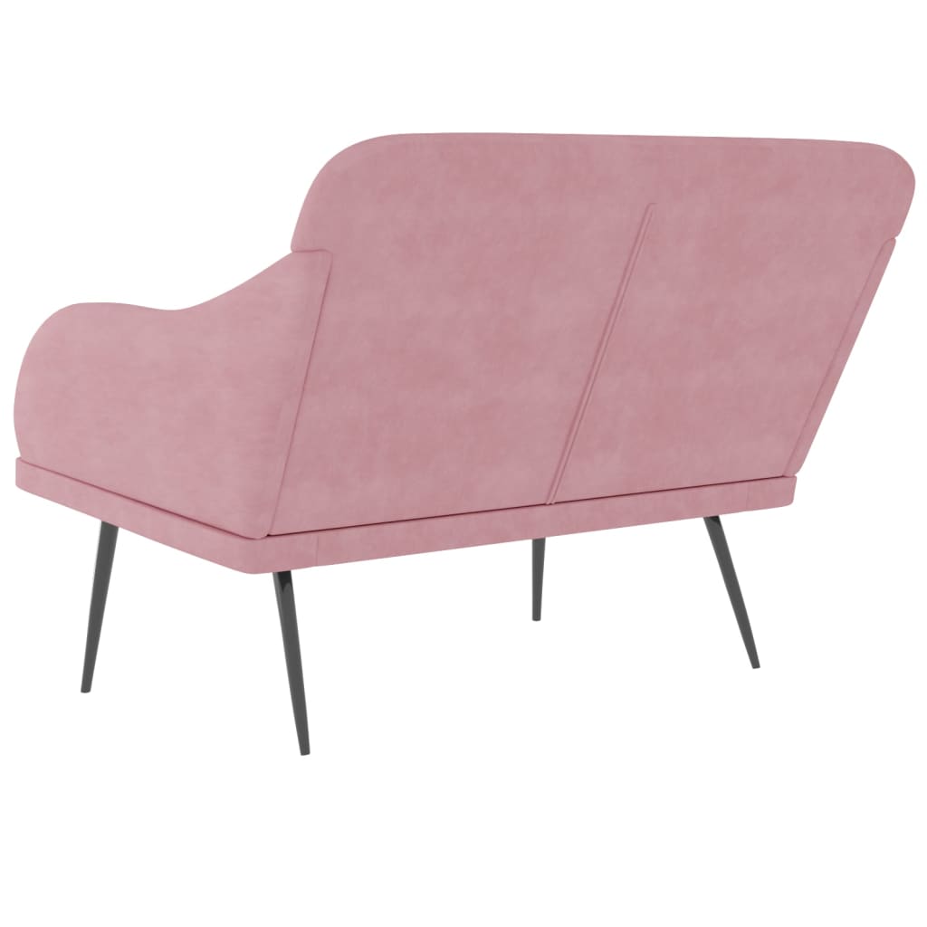 Bankje 110x76x80 cm fluweel roze is nu te koop bij PeponiXL, paradijselijk wonen!