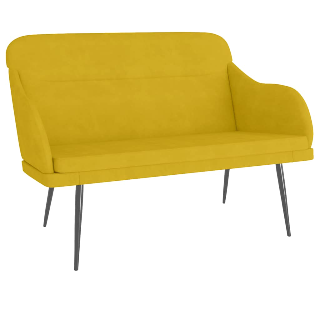 Bankje 110x76x80 cm fluweel geel is nu te koop bij PeponiXL, paradijselijk wonen!