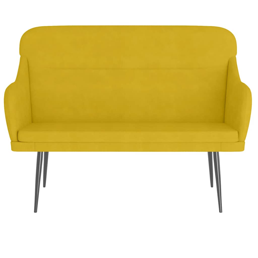 Bankje 110x76x80 cm fluweel geel is nu te koop bij PeponiXL, paradijselijk wonen!