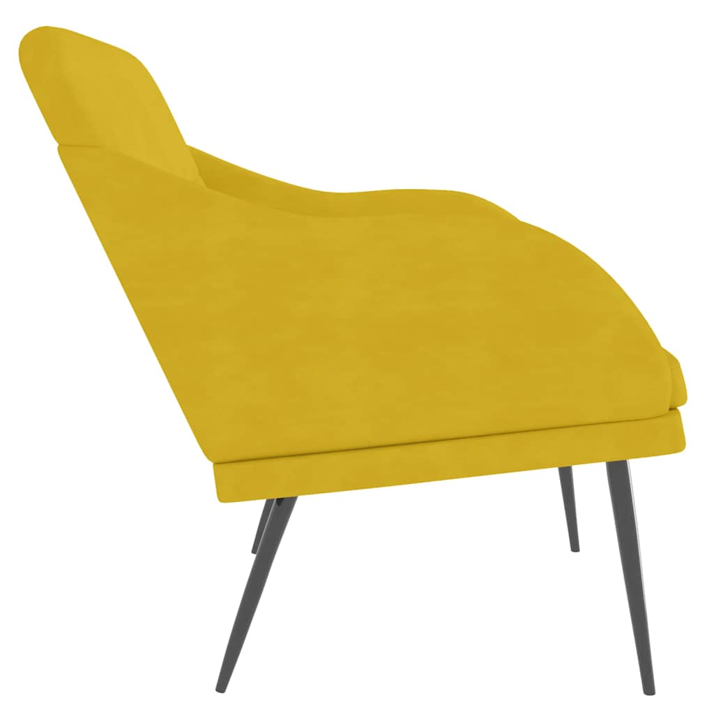Bankje 110x76x80 cm fluweel geel is nu te koop bij PeponiXL, paradijselijk wonen!