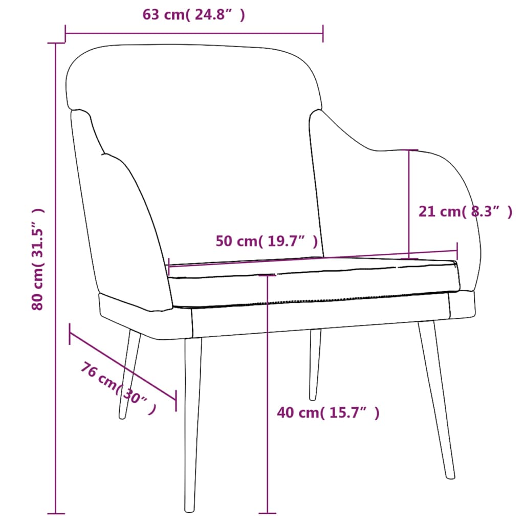 Fauteuil 63x76x80 cm fluweel donkergrijs is nu te koop bij PeponiXL, paradijselijk wonen!