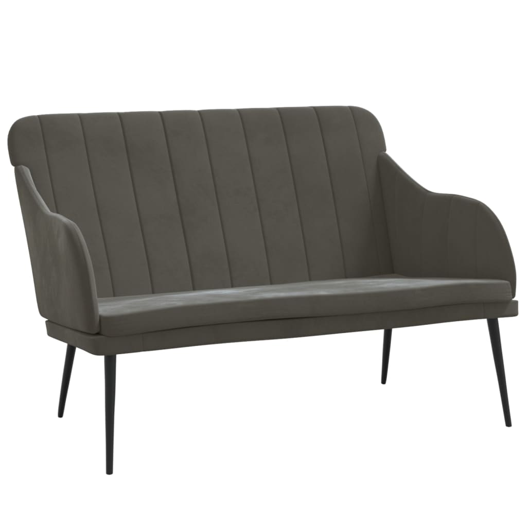 Bankje 110x76x80 cm fluweel donkergrijs is nu te koop bij PeponiXL, paradijselijk wonen!