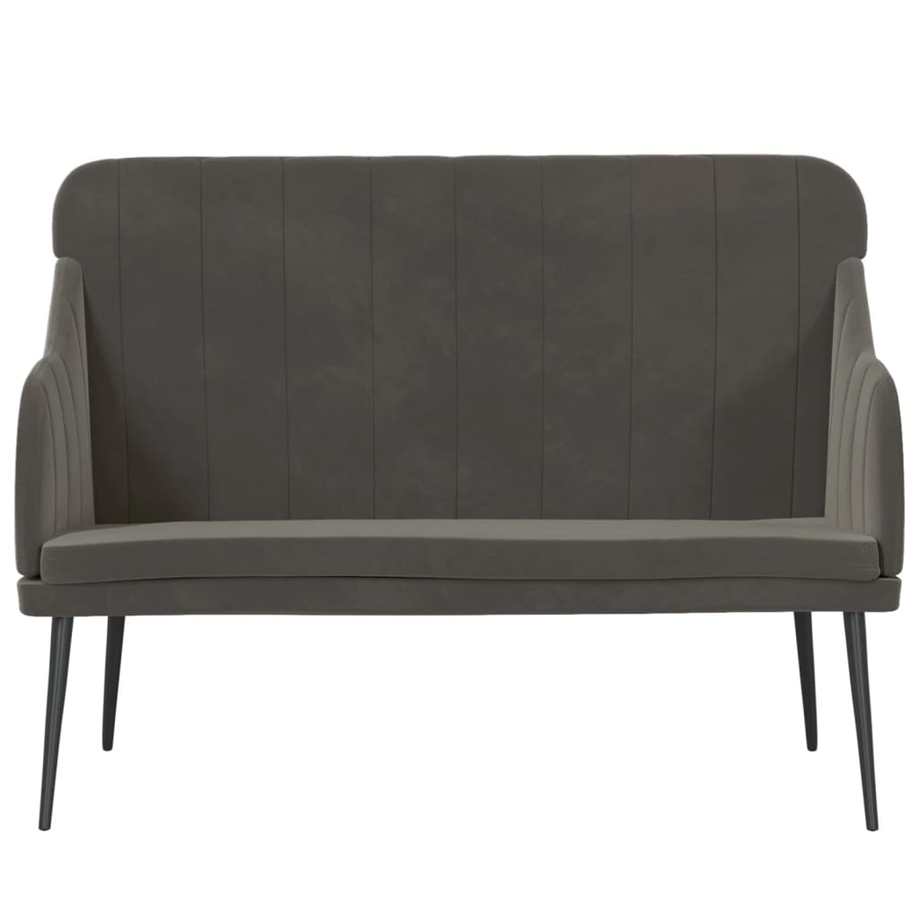 Bankje 110x76x80 cm fluweel donkergrijs is nu te koop bij PeponiXL, paradijselijk wonen!