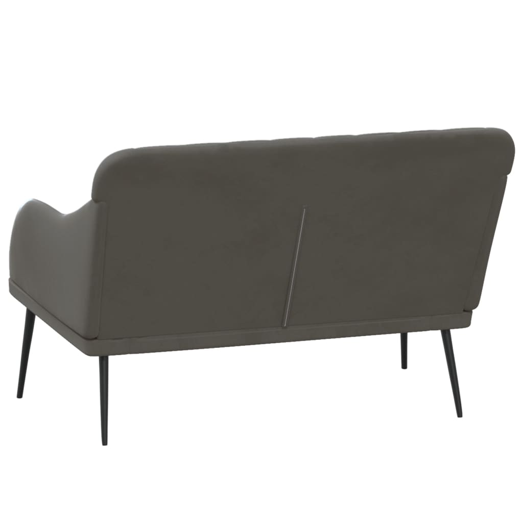 Bankje 110x76x80 cm fluweel donkergrijs is nu te koop bij PeponiXL, paradijselijk wonen!