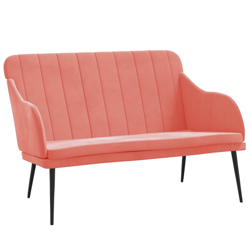 Bankje 110x76x80 cm fluweel roze is nu te koop bij PeponiXL, paradijselijk wonen!