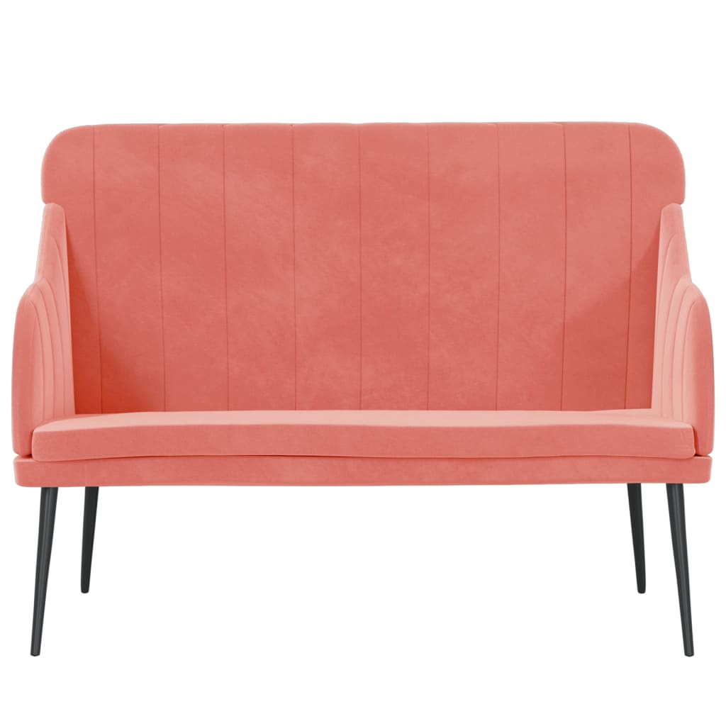 Bankje 110x76x80 cm fluweel roze is nu te koop bij PeponiXL, paradijselijk wonen!