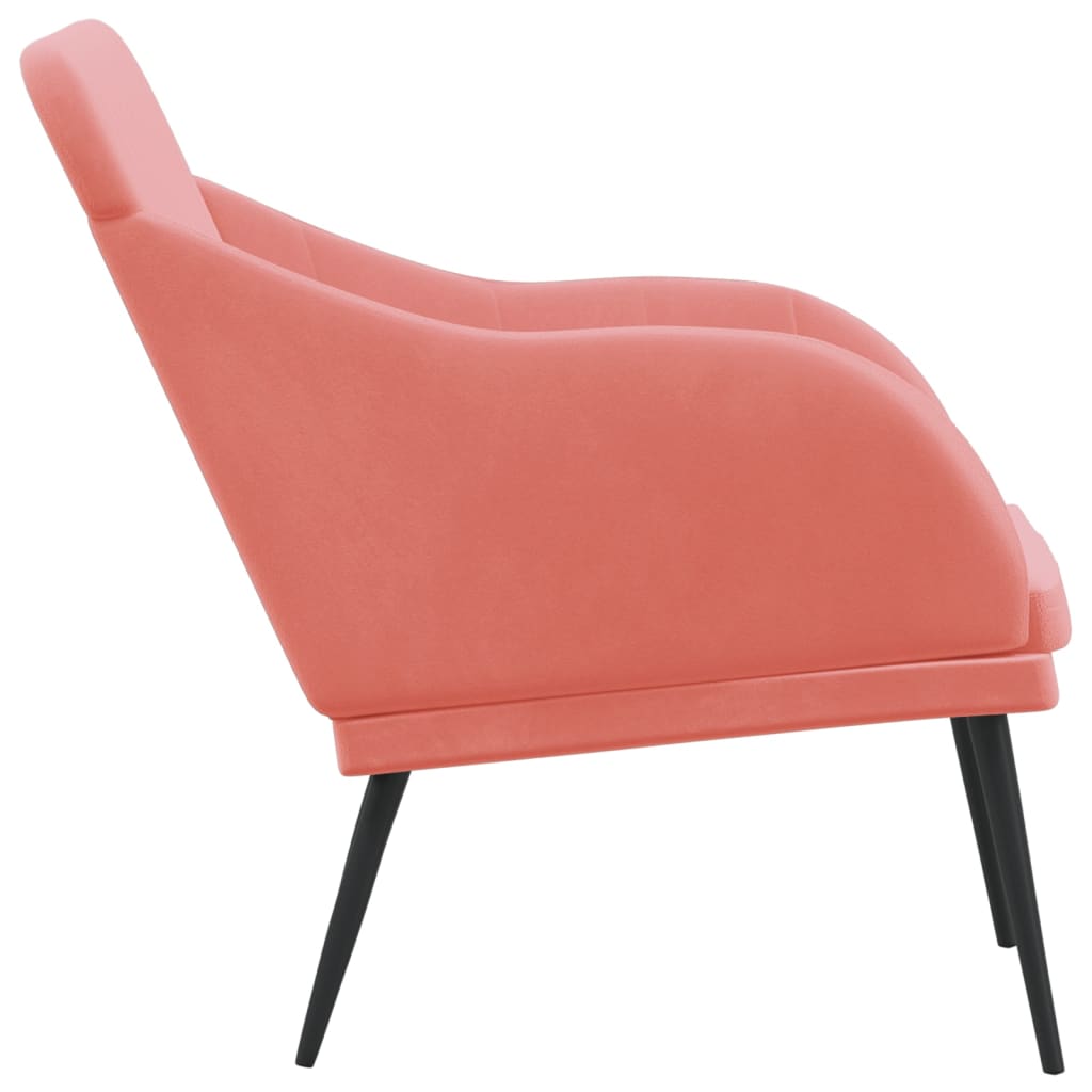 Bankje 110x76x80 cm fluweel roze is nu te koop bij PeponiXL, paradijselijk wonen!