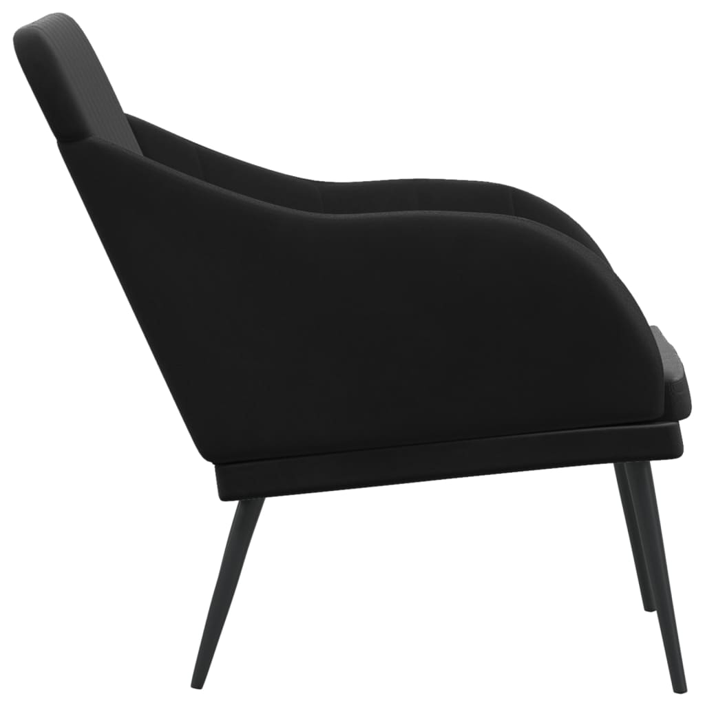 Bankje 110x76x80 cm fluweel zwart is nu te koop bij PeponiXL, paradijselijk wonen!