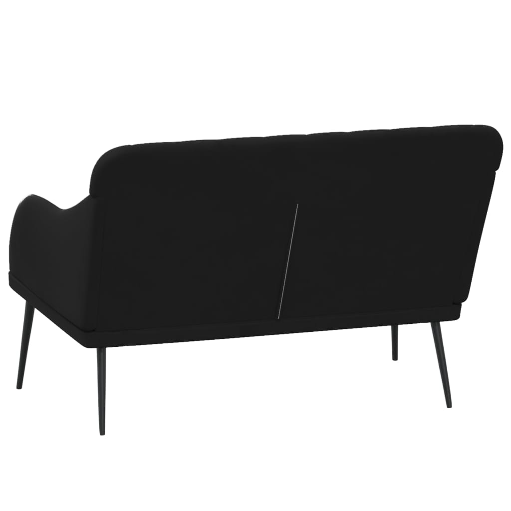 Bankje 110x76x80 cm fluweel zwart is nu te koop bij PeponiXL, paradijselijk wonen!