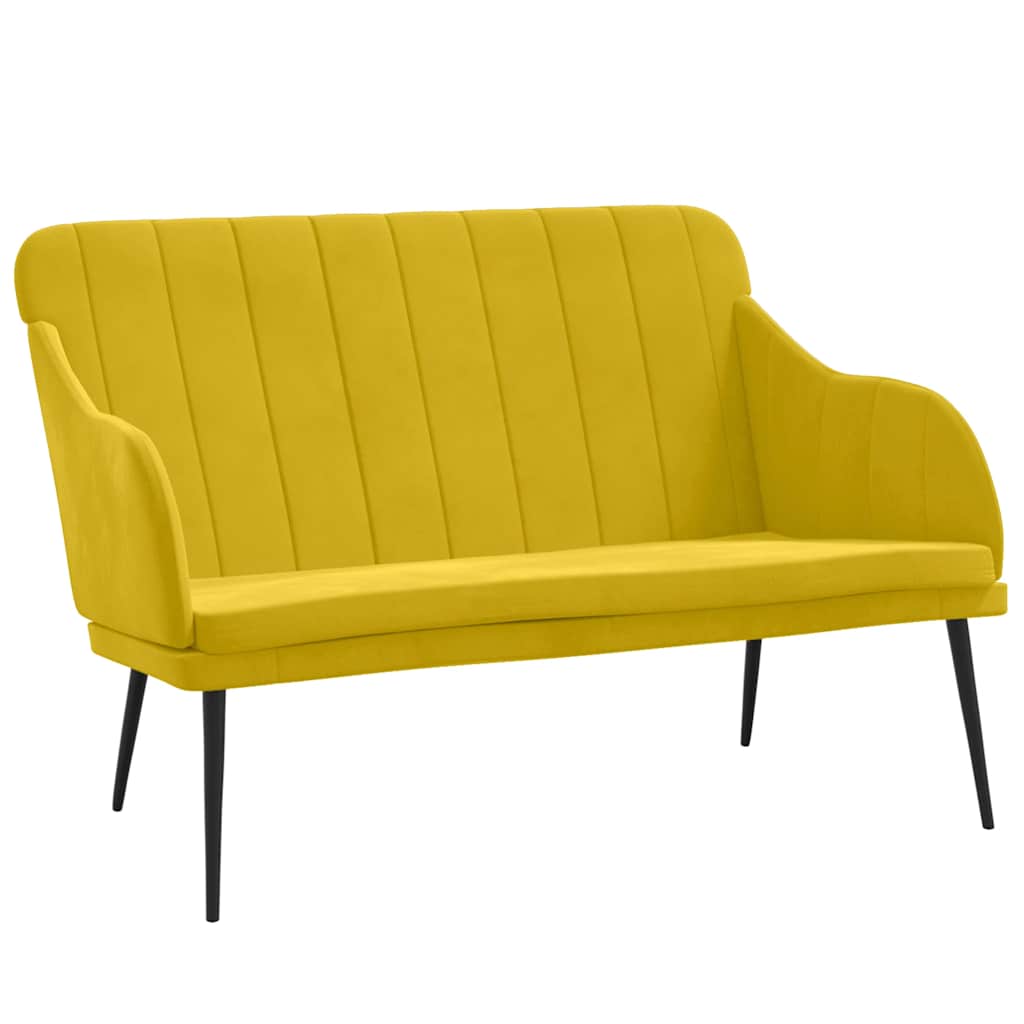 Bankje 110x76x80 cm fluweel geel is nu te koop bij PeponiXL, paradijselijk wonen!