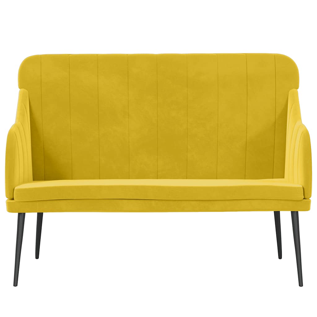 Bankje 110x76x80 cm fluweel geel is nu te koop bij PeponiXL, paradijselijk wonen!