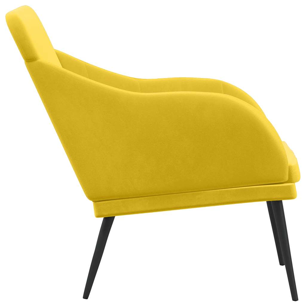 Bankje 110x76x80 cm fluweel geel is nu te koop bij PeponiXL, paradijselijk wonen!