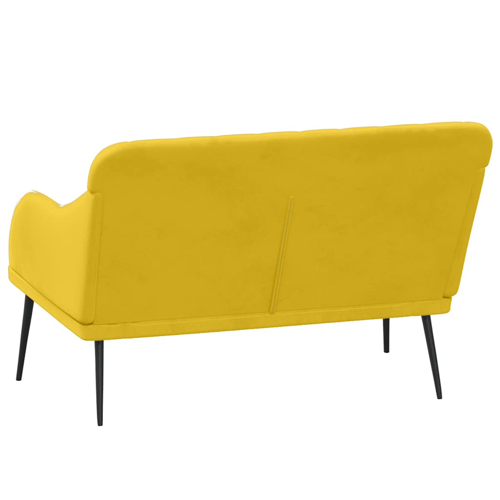 Bankje 110x76x80 cm fluweel geel is nu te koop bij PeponiXL, paradijselijk wonen!