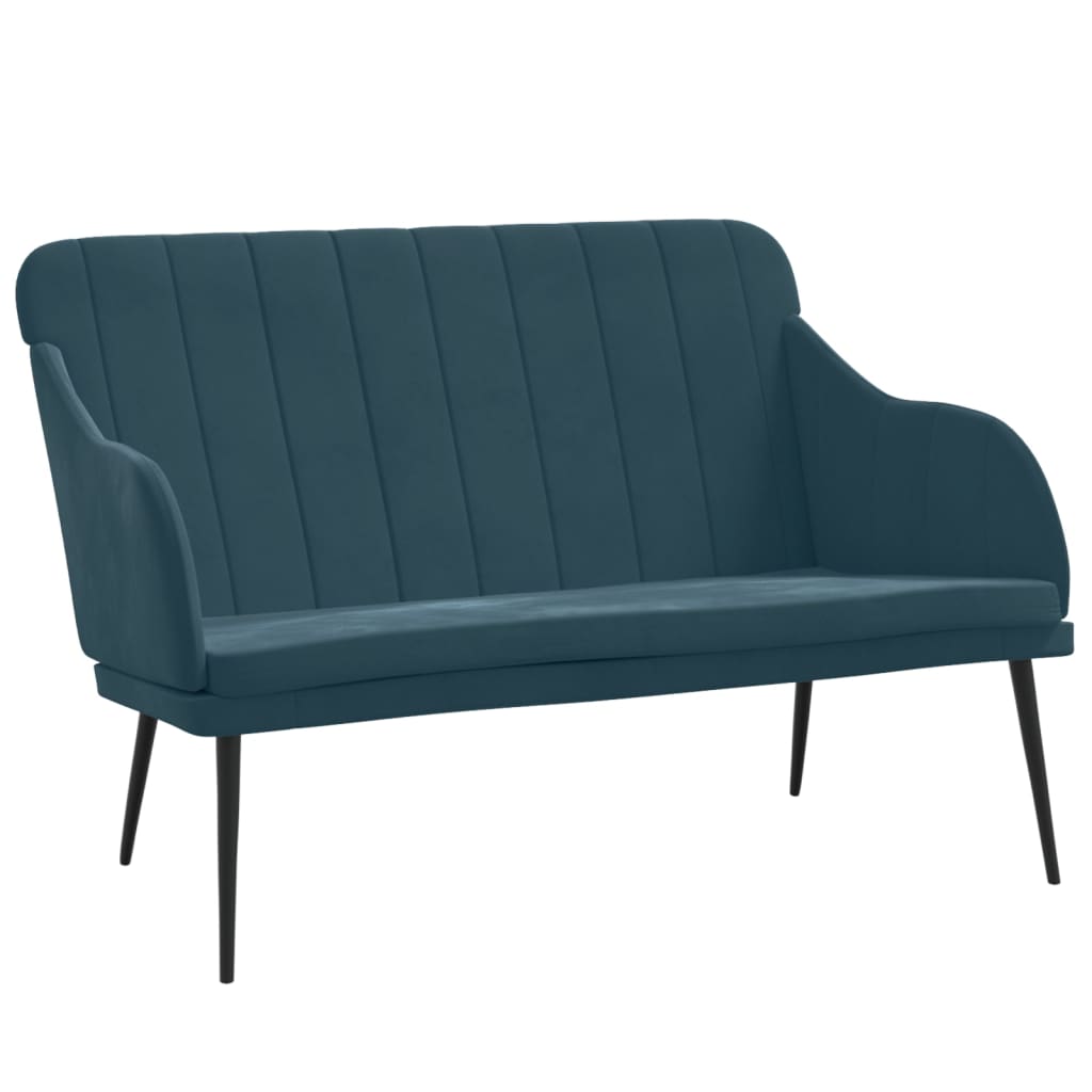 Bankje 110x76x80 cm fluweel blauw is nu te koop bij PeponiXL, paradijselijk wonen!