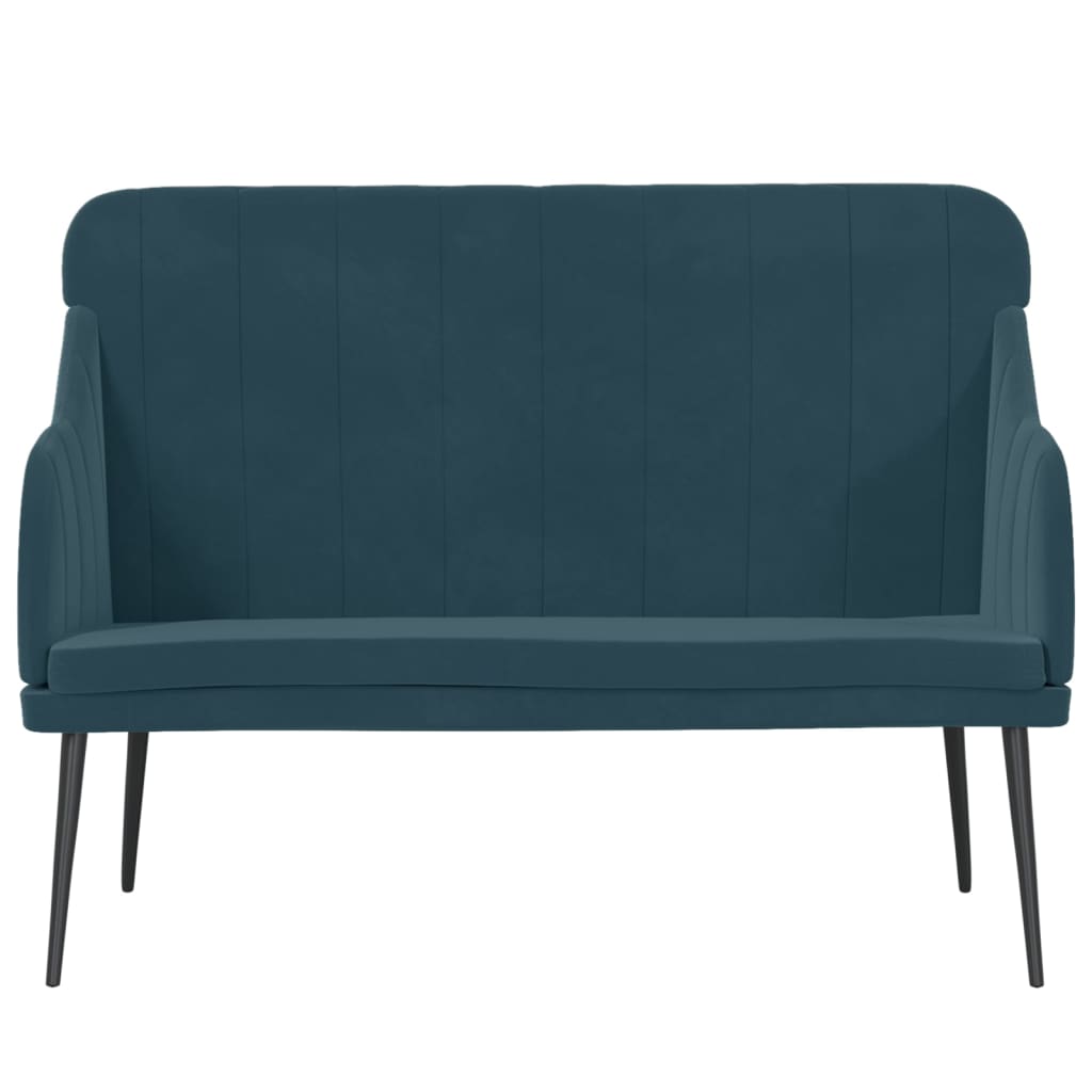 Bankje 110x76x80 cm fluweel blauw is nu te koop bij PeponiXL, paradijselijk wonen!