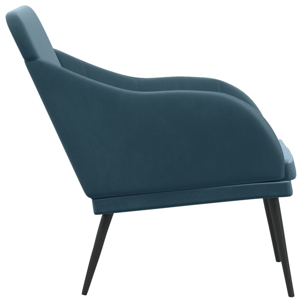 Bankje 110x76x80 cm fluweel blauw is nu te koop bij PeponiXL, paradijselijk wonen!