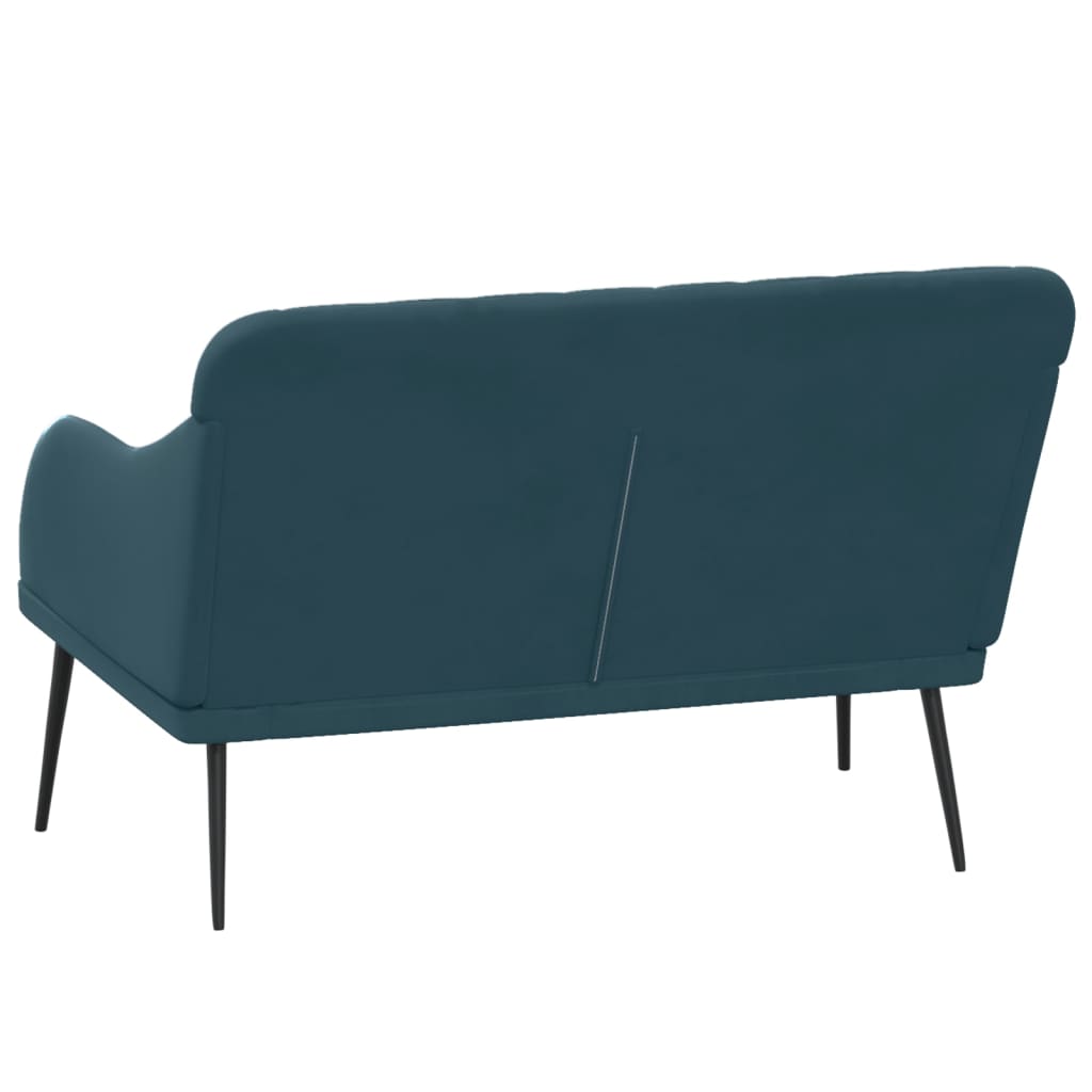 Bankje 110x76x80 cm fluweel blauw is nu te koop bij PeponiXL, paradijselijk wonen!