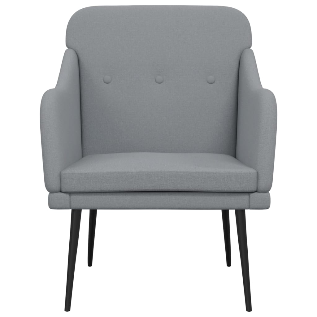 Fauteuil 63x76x80 cm stof lichtgrijs is nu te koop bij PeponiXL, paradijselijk wonen!