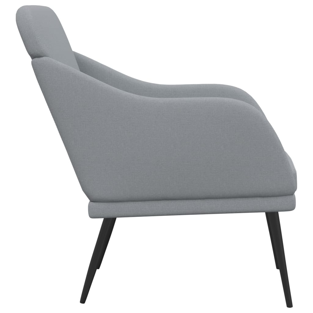 Fauteuil 63x76x80 cm stof lichtgrijs is nu te koop bij PeponiXL, paradijselijk wonen!