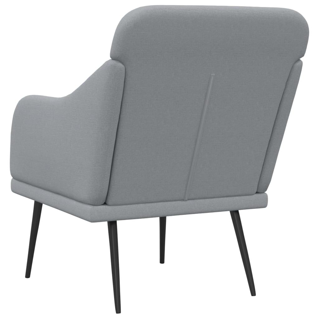 Fauteuil 63x76x80 cm stof lichtgrijs is nu te koop bij PeponiXL, paradijselijk wonen!
