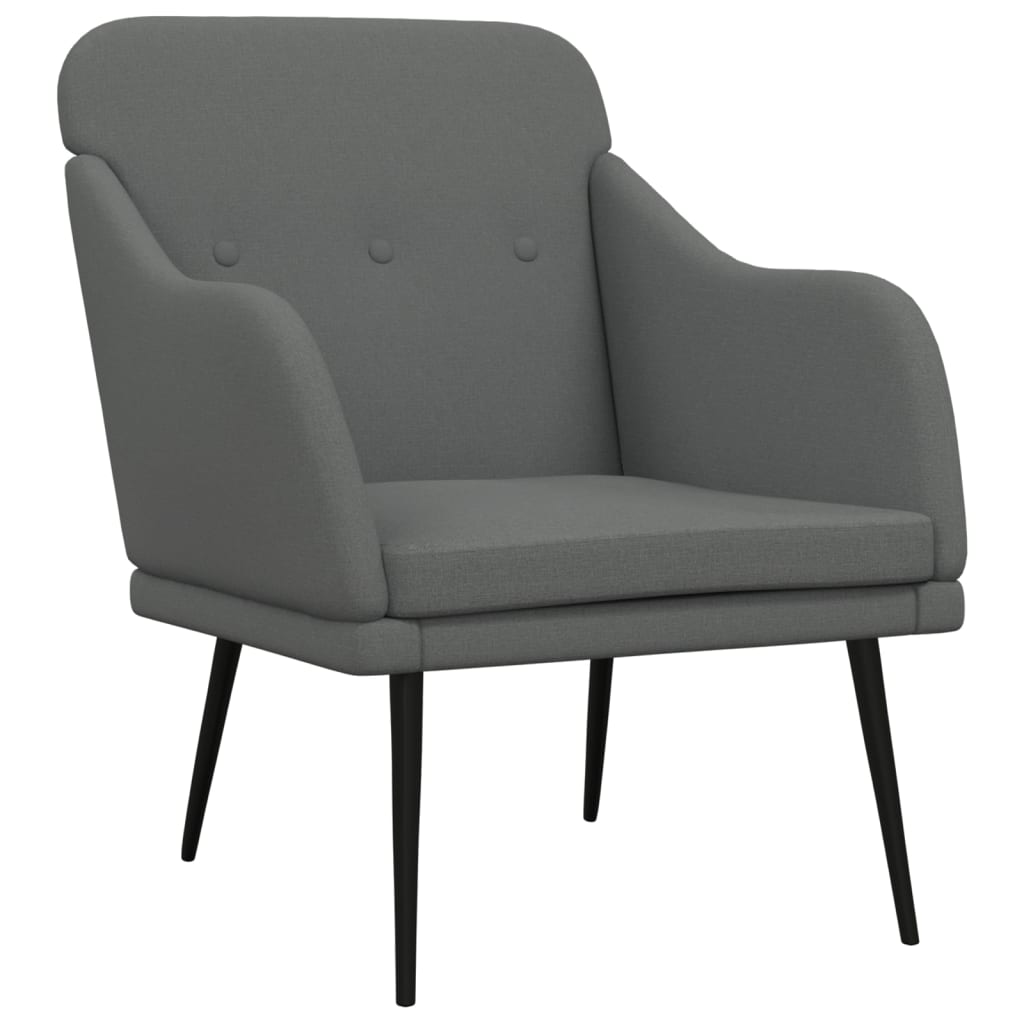 Fauteuil 63x76x80 cm stof donkergrijs is nu te koop bij PeponiXL, paradijselijk wonen!