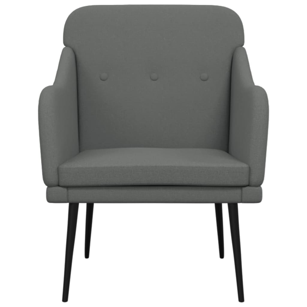 Fauteuil 63x76x80 cm stof donkergrijs is nu te koop bij PeponiXL, paradijselijk wonen!