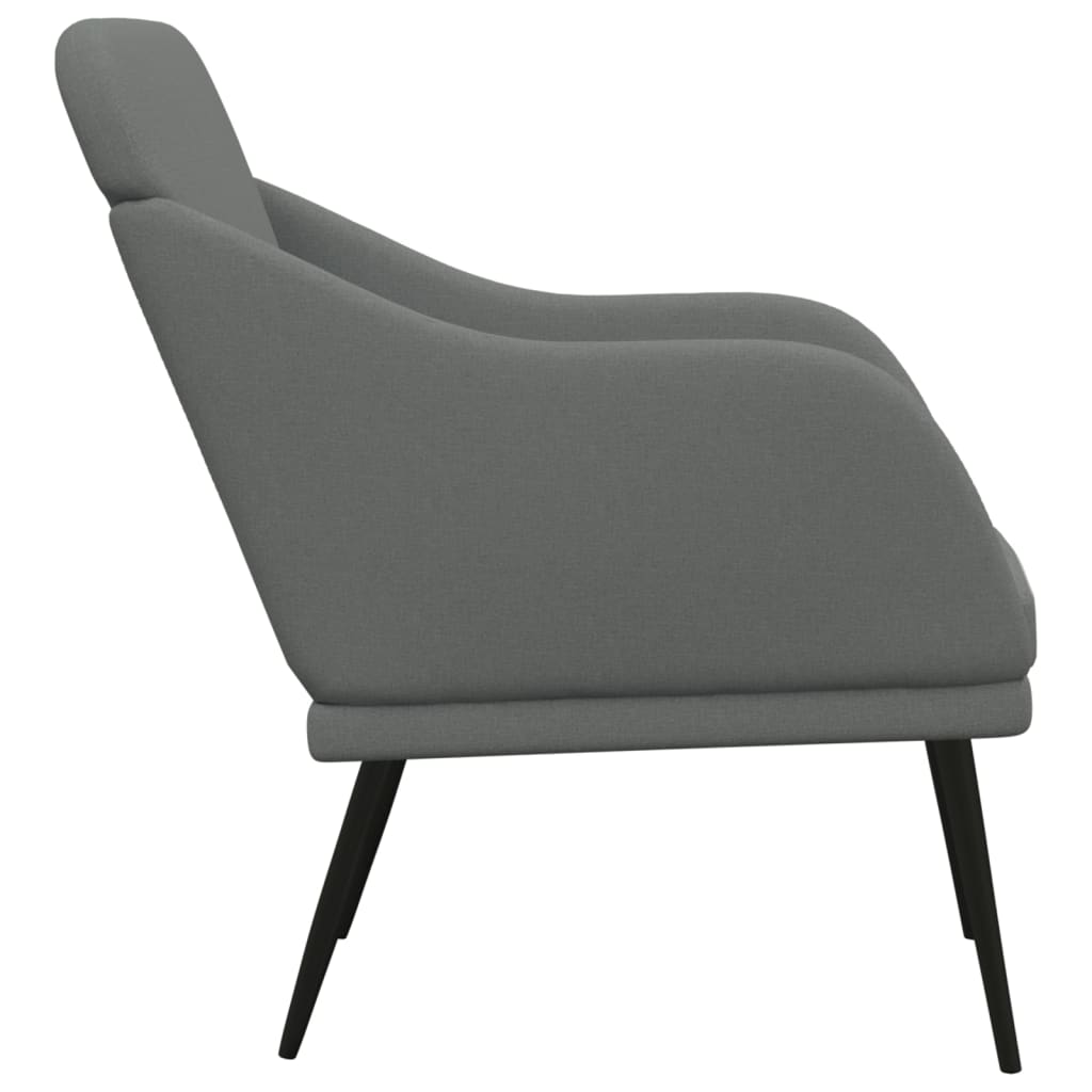 Fauteuil 63x76x80 cm stof donkergrijs is nu te koop bij PeponiXL, paradijselijk wonen!