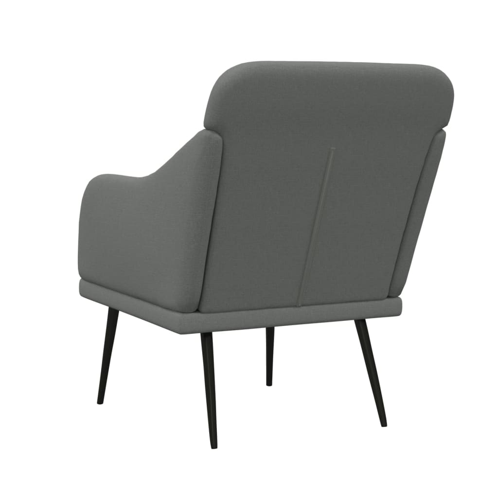 Fauteuil 63x76x80 cm stof donkergrijs is nu te koop bij PeponiXL, paradijselijk wonen!