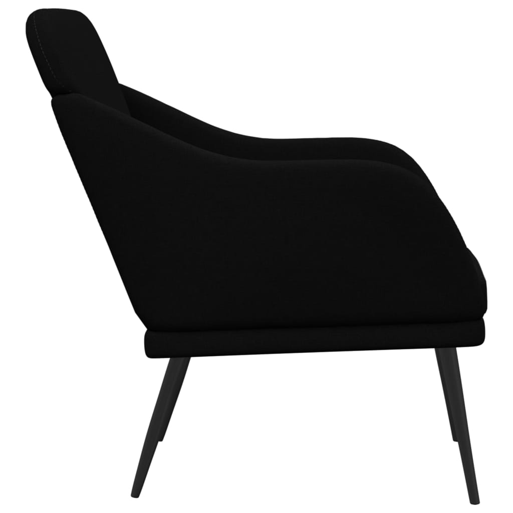 Fauteuil 63x76x80 cm stof zwart is nu te koop bij PeponiXL, paradijselijk wonen!