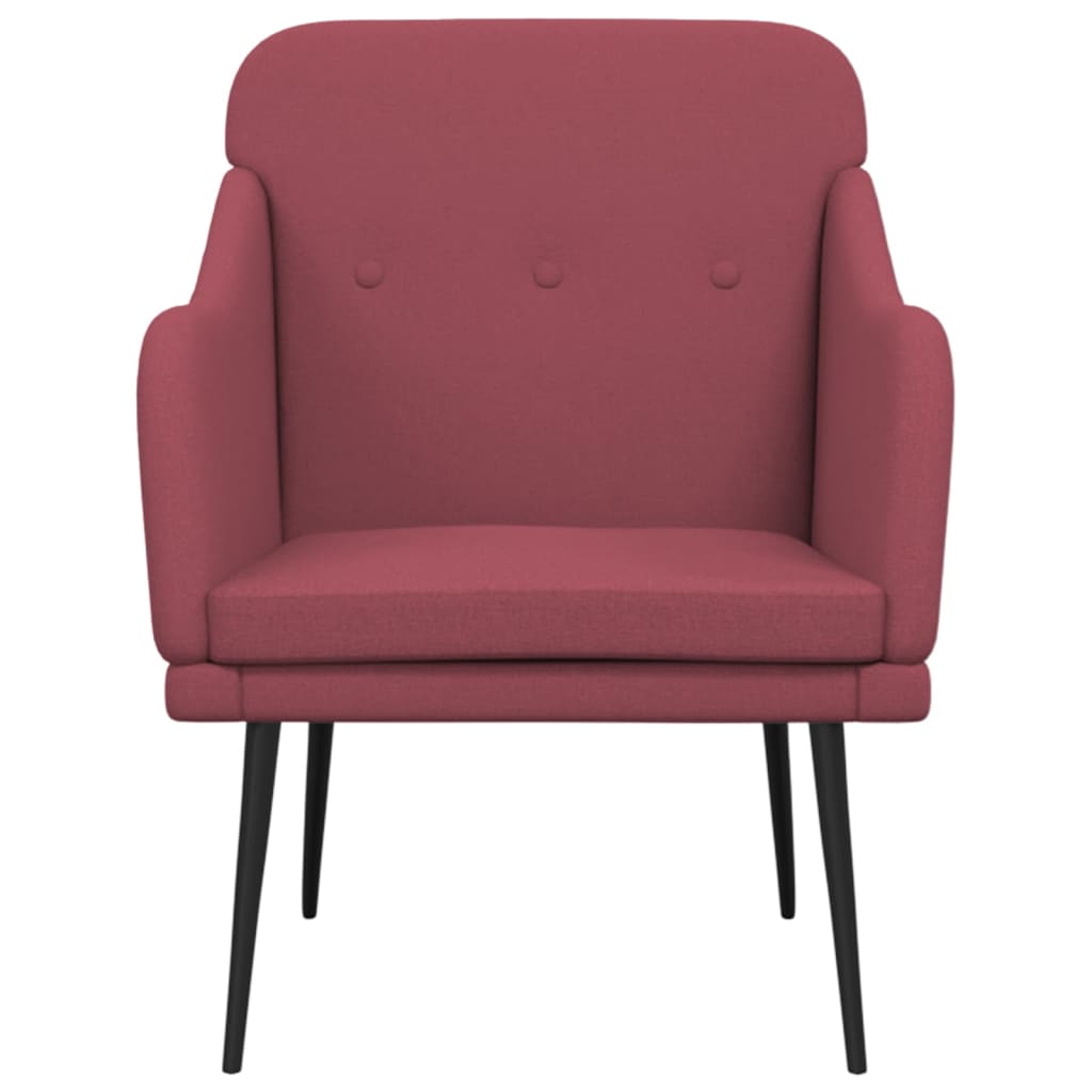 Fauteuil 63x76x80 cm stof wijnrood is nu te koop bij PeponiXL, paradijselijk wonen!