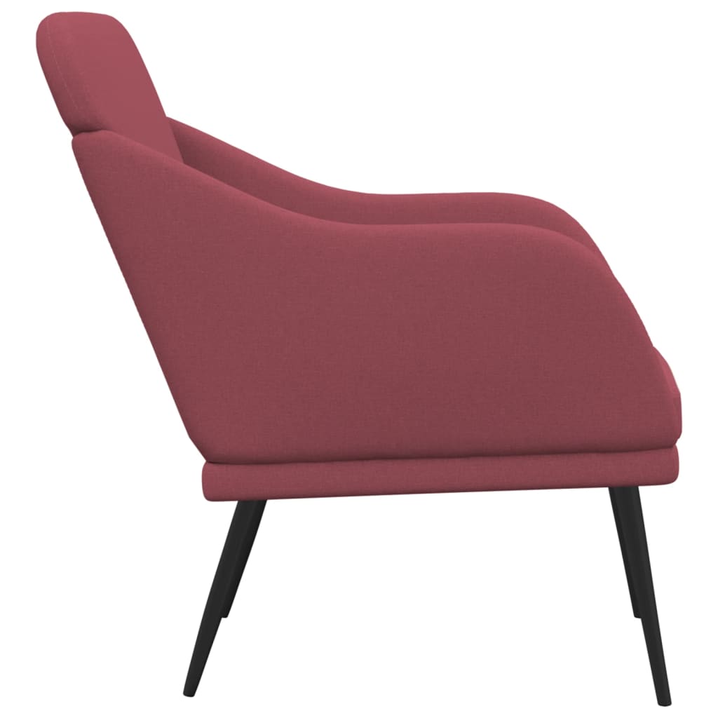 Fauteuil 63x76x80 cm stof wijnrood is nu te koop bij PeponiXL, paradijselijk wonen!