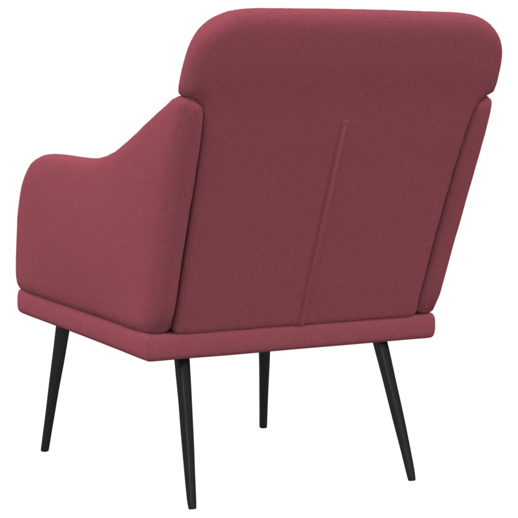 Fauteuil 63x76x80 cm stof wijnrood is nu te koop bij PeponiXL, paradijselijk wonen!
