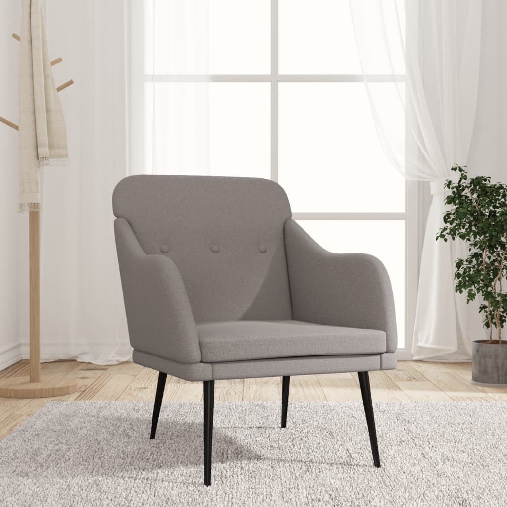 Fauteuil 63x76x80 cm stof taupe is nu te koop bij PeponiXL, paradijselijk wonen!