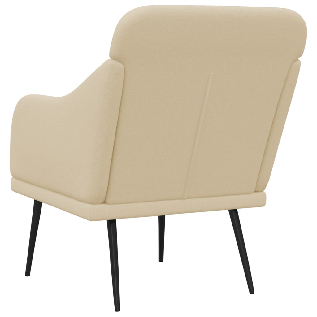 Fauteuil 63x76x80 cm stof crèmekleurig is nu te koop bij PeponiXL, paradijselijk wonen!