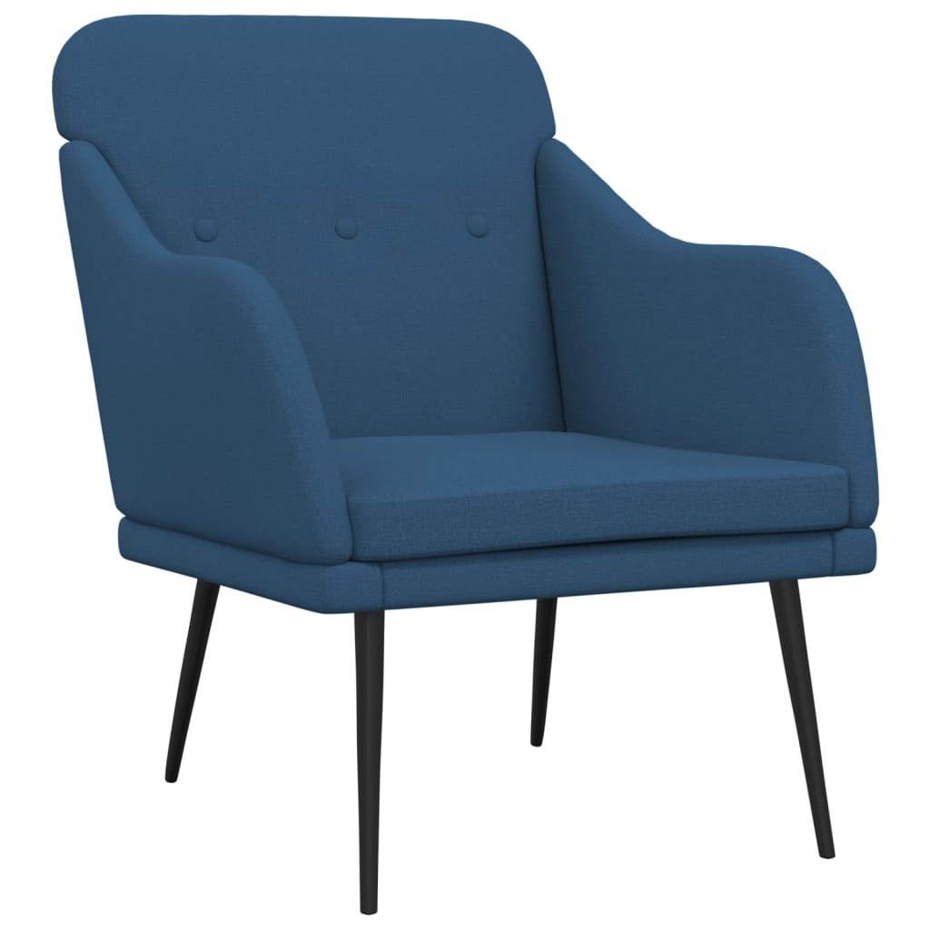 Fauteuil 63x76x80 cm stof blauw is nu te koop bij PeponiXL, paradijselijk wonen!