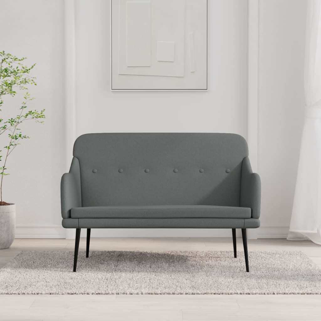 Bankje 110x76x80 cm stof donkergrijs is nu te koop bij PeponiXL, paradijselijk wonen!