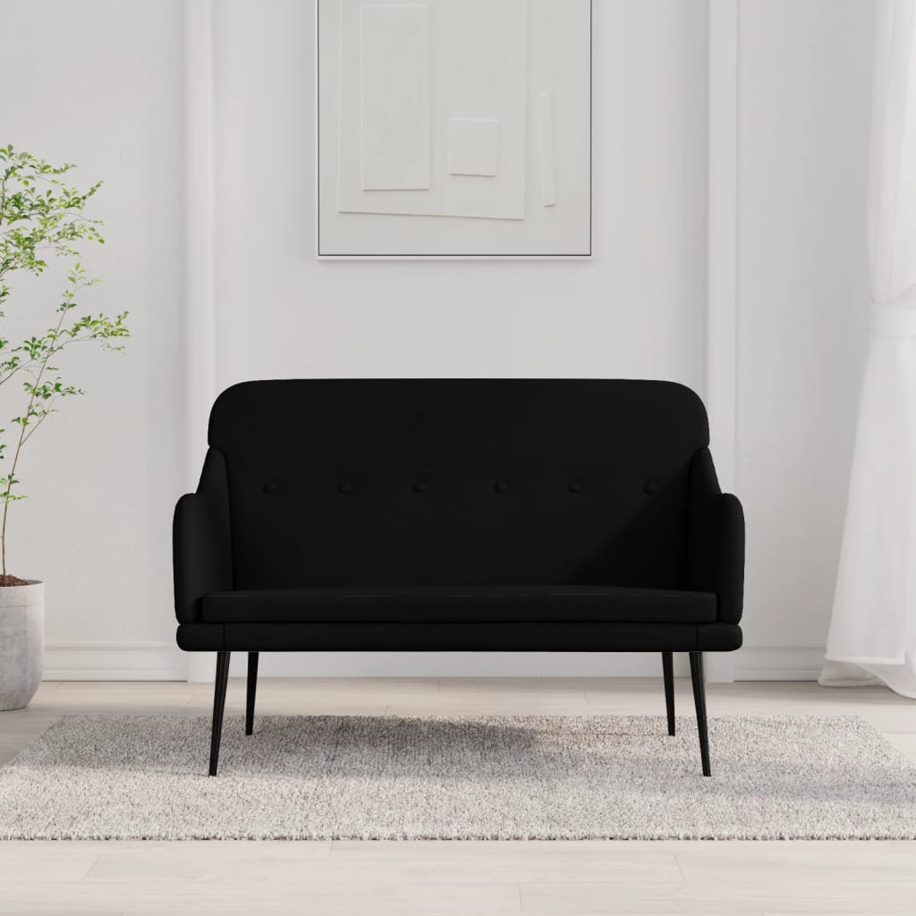 Bankje 110x76x80 cm stof zwart is nu te koop bij PeponiXL, paradijselijk wonen!